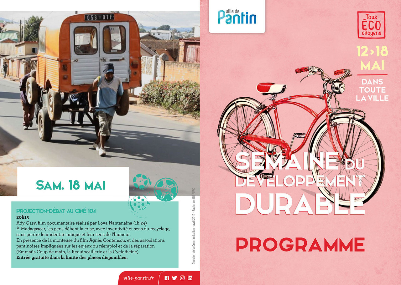 Semaine du développement durablePANTIN (93) - Ciné 104
sam 18 mai 20:15*
Projection en présence de la distributrice du film Agnès Contensou, et des associations pantinoises impliquées sur les enjeux du réemploi et de la réparation (Emmaüs Coup de...